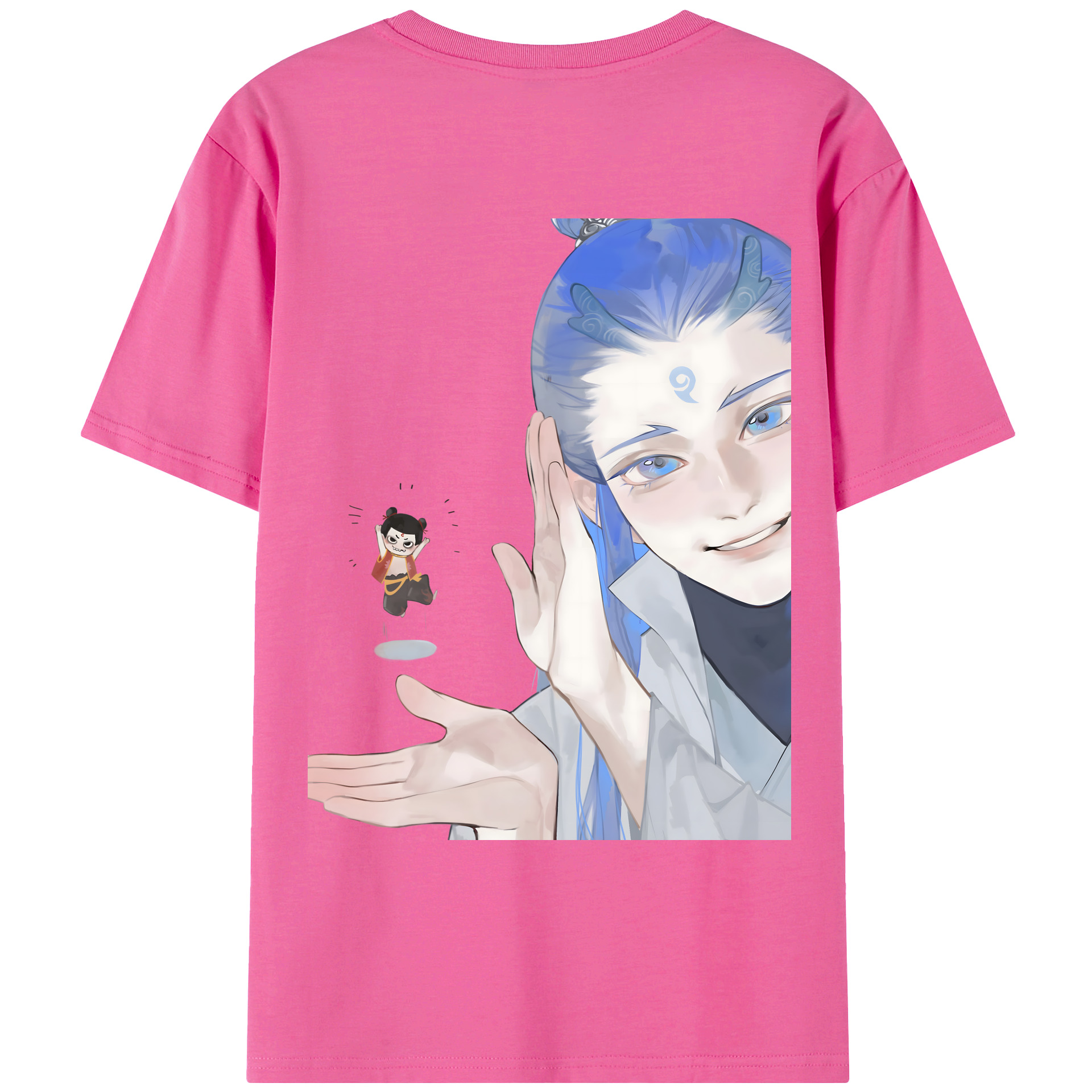 （画像用） Ne Zha 2 ナタ 魔童の大暴れ レディース半袖Tシャツ(バックプリント)